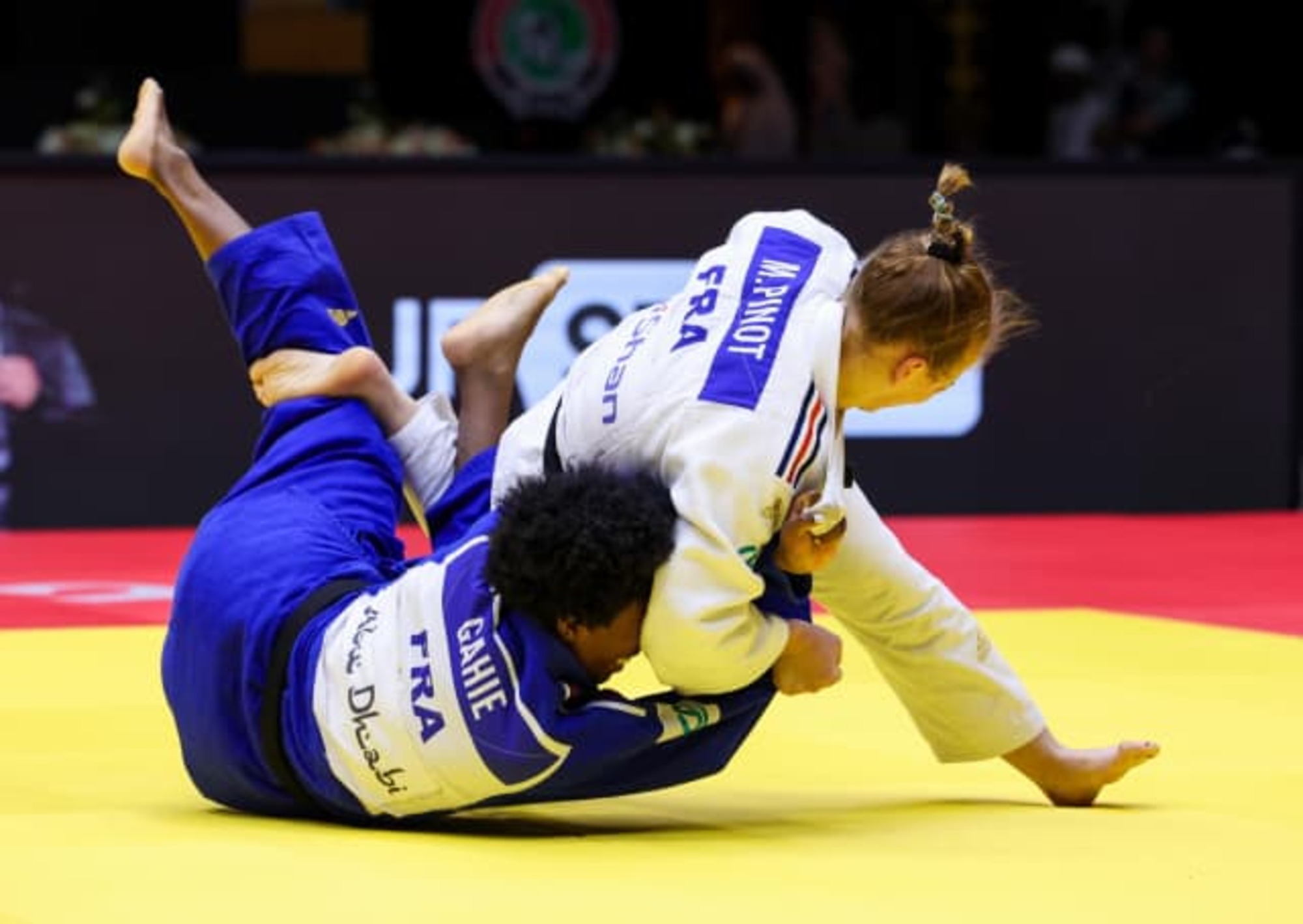 Margaux Pinot est venu à bout de Marie Eve Gahié en finale des championnats du monde de judo 2024