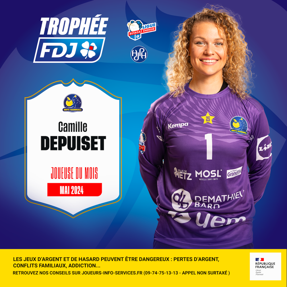 Trophée FDJ Camille Depuiset élue meilleure joueuse du mois de mai