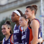 Equipe de France de basket 3x3 en préparation pour les JO de Paris