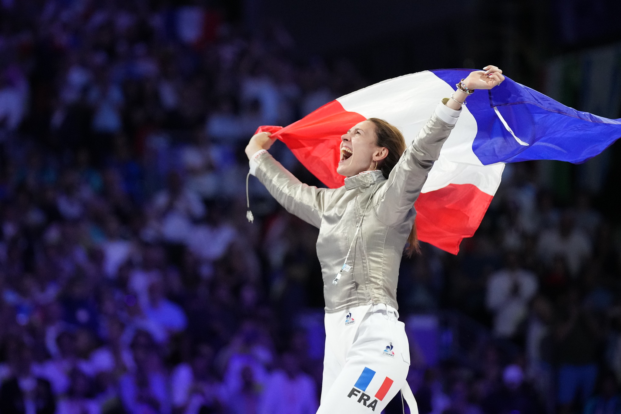 Manon Apithy-Brunet championne olympique du sabre (escrime) Paris 2024. @CNOSF/KMSP