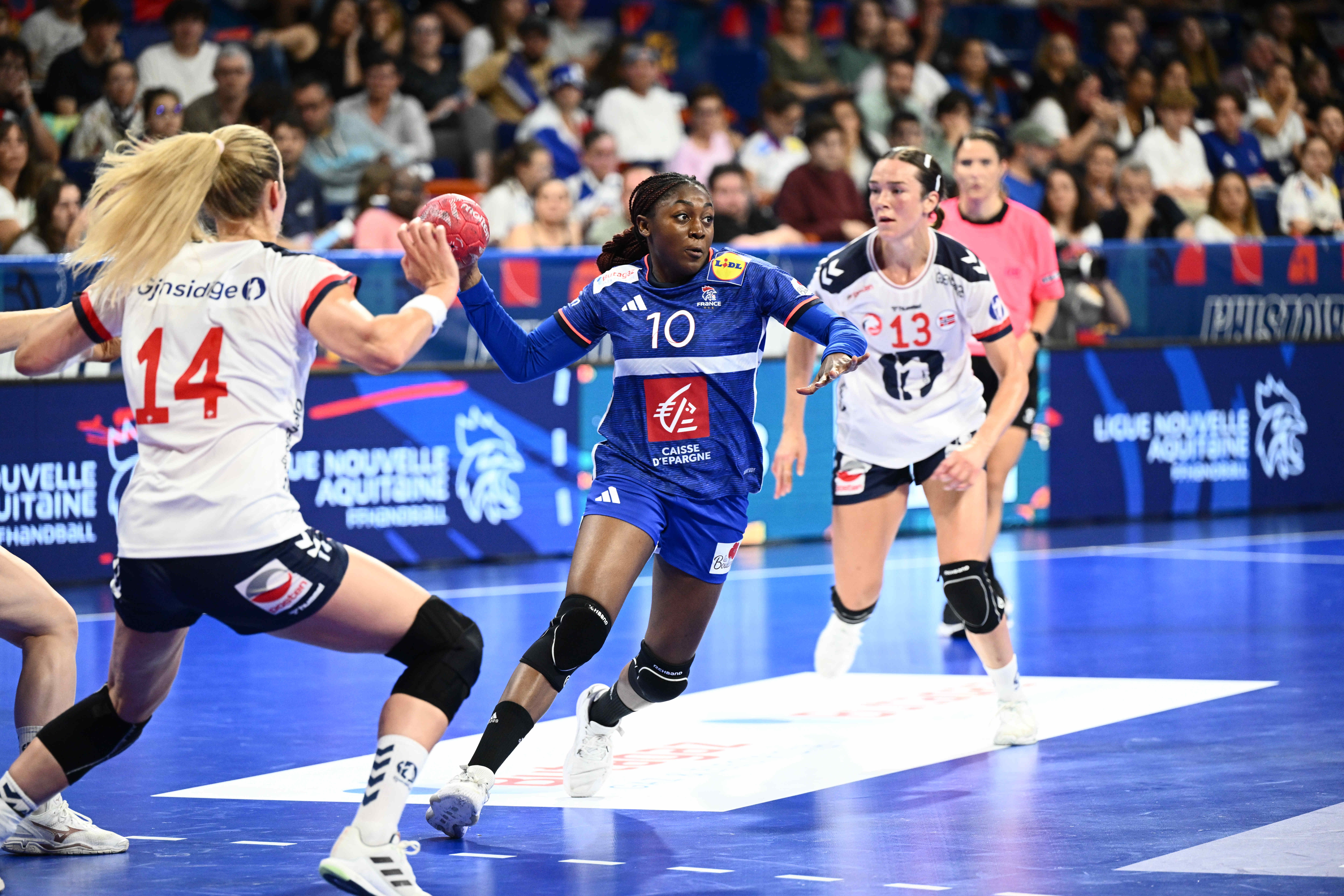 Grace Zaadi Deuna of France during the International Women's Friendly match between France and Norway at Palais des Sports de Pau on July 6, 2024 in Pau, France. (Photo by Loic Cousin/Icon Sport)   - Photo by Icon Sport