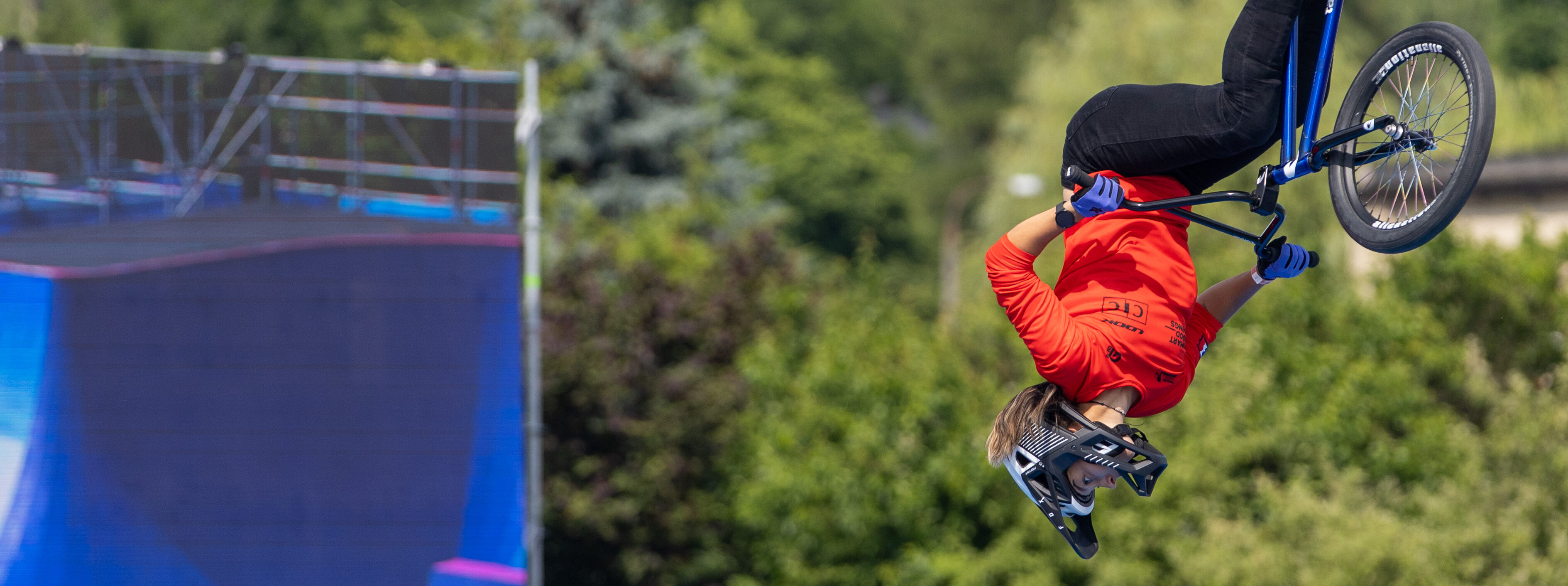 KRZESZOWICE 22.06.2023 IGRZYSKA EUROPEJSKIE 2023 MALOPOLSKA EUROPEAN GAMES 2023 ROWERY BMX BMX FREESTYLE Cycling BMX Freestyle - Women's Park Final Laury Perez FRA FOT. MICHAL CHWIEDUK / FOKUSMEDIA.COM.PL/NEWSPIX.PL --- Newspix.pl - Photo by Icon sport - Photo by Icon Sport