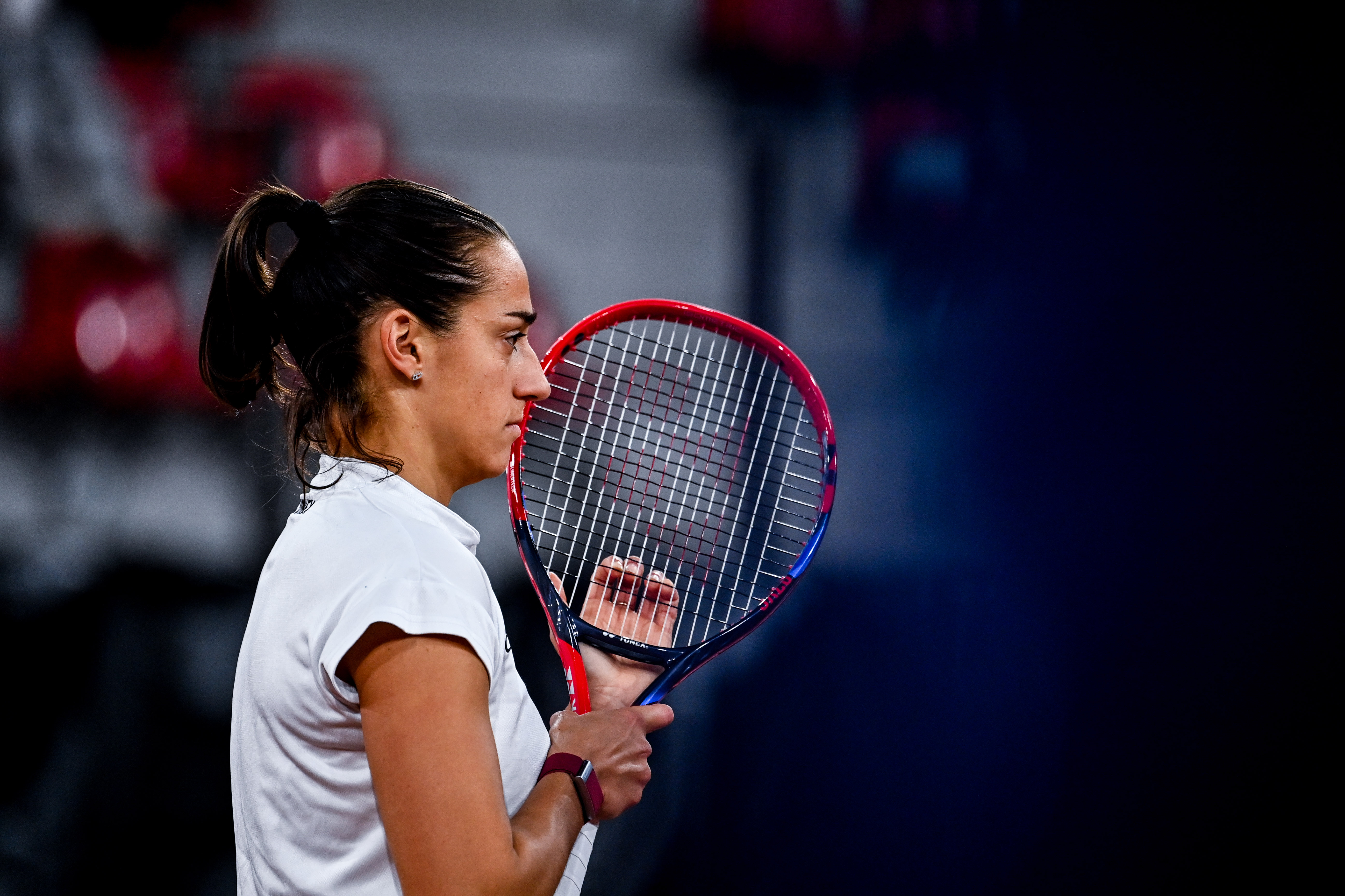 Caroline GARCIA of France during the 2024 Open de Rouen, WTA 250 at Kindarena on April 16, 2024 in Rouen, France.(Photo by Sandra Ruhaut/Icon Sport)