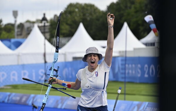 Lisa Barbelin pour la médaille pour le bronze des Jeux de Paris 2024. © CNOSF/KMSP