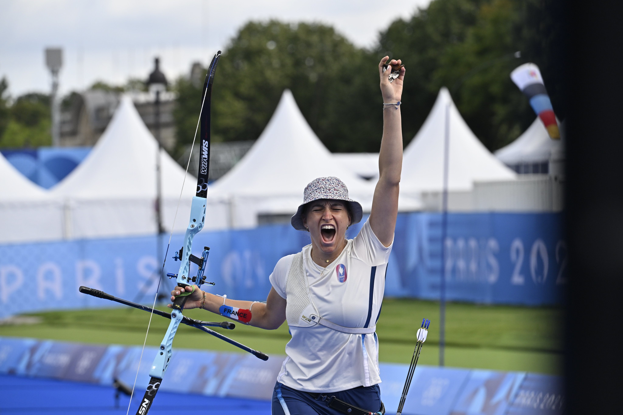 Lisa Barbelin pour la médaille pour le bronze des Jeux de Paris 2024. © CNOSF/KMSP