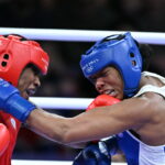 Davina Michel et Cindy Ngamba ont combattu lors des quarts de finale des JO de Paris 2024. CNOSF/KMSP