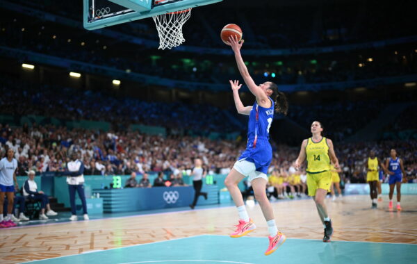 Sarah Michel-Boury lors du dernier match de poule face à l'Australie des JO de Paris 2024. © CNOSF/KMSP