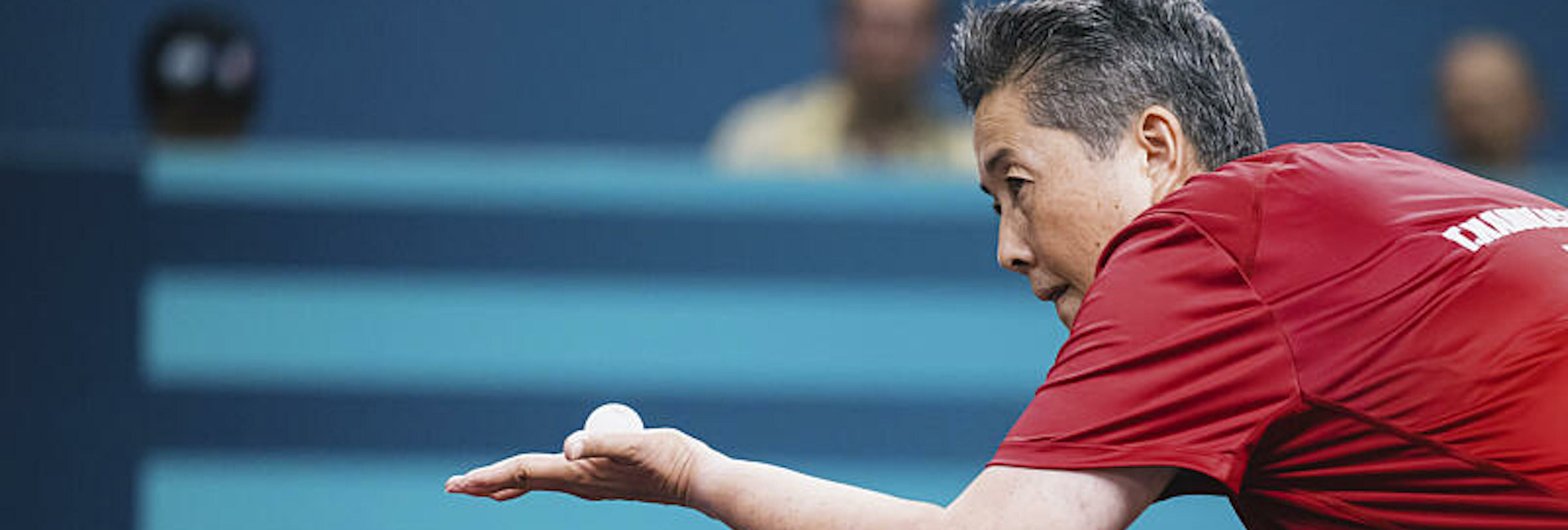 Lucas Didier (FRA) and Thu Kamkasomphou (FRA) compete in Para Table Tennis Mixed doubles XD17 during the Paralympic Games Paris 2024, at South Paris Arena 4, in Paris, France, on August 29, 2024, Photo Vincent Curutchet / KMSP || 001767_0046 SPORT GAMES JEUX PARIS 2024 TENNIS DE TABLE PARALYMPICS 2024 PARA