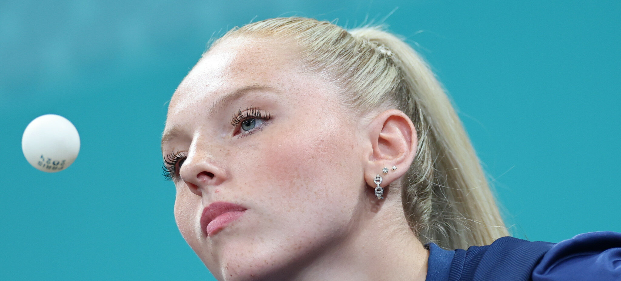 Flora Vautier (FRA) competes in Para Table Tennis Mixed singles XD7 during the Paralympic Games Paris 2024, at South Paris Arena 4, in Paris, France, on August 30, 2024, Photo Fabien Boukla / KMSP || 001772_0045 PORTRAIT SPORT GAMES JEUX PARIS 2024 TENNIS DE TABLE PARALYMPICS 2024 PARA