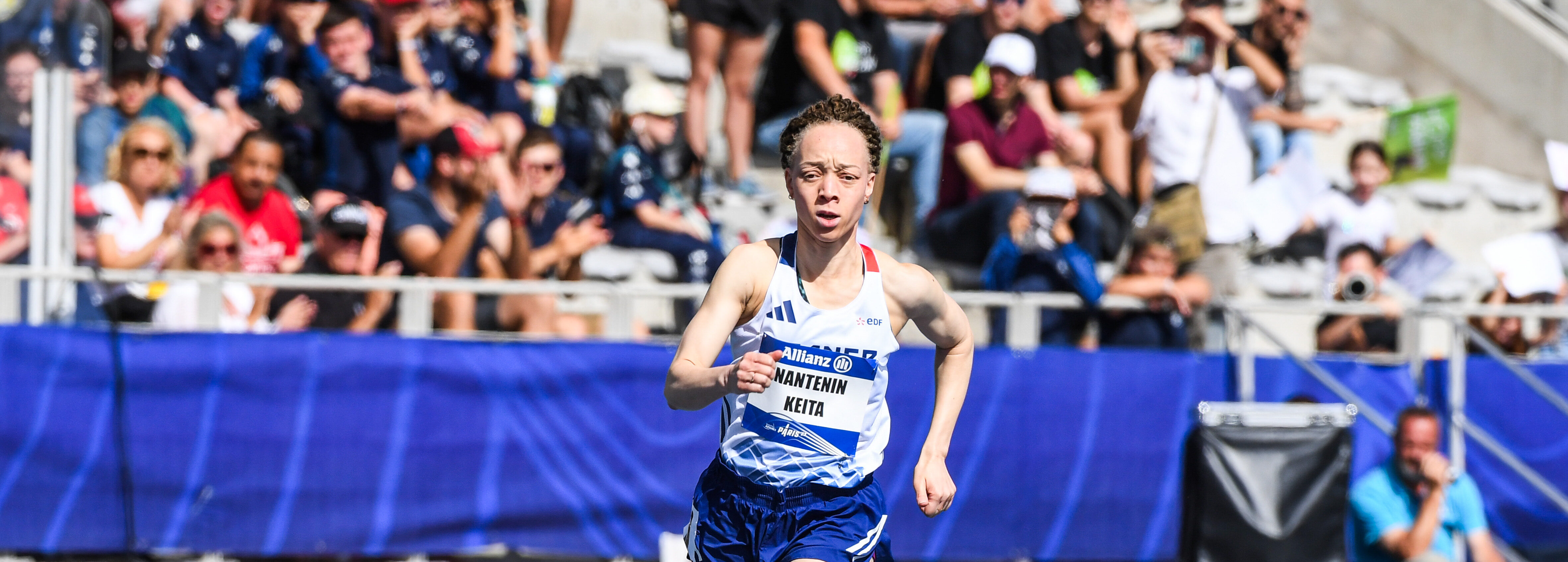 Nantenin KEITA of France competes in Women 400m T13 during the Day 9 of Para Athletics Athletics Championships on July 16, 2023 in Paris, France. (Photo by Daniel Derajinski/Icon Sport) - Photo by Icon Sport