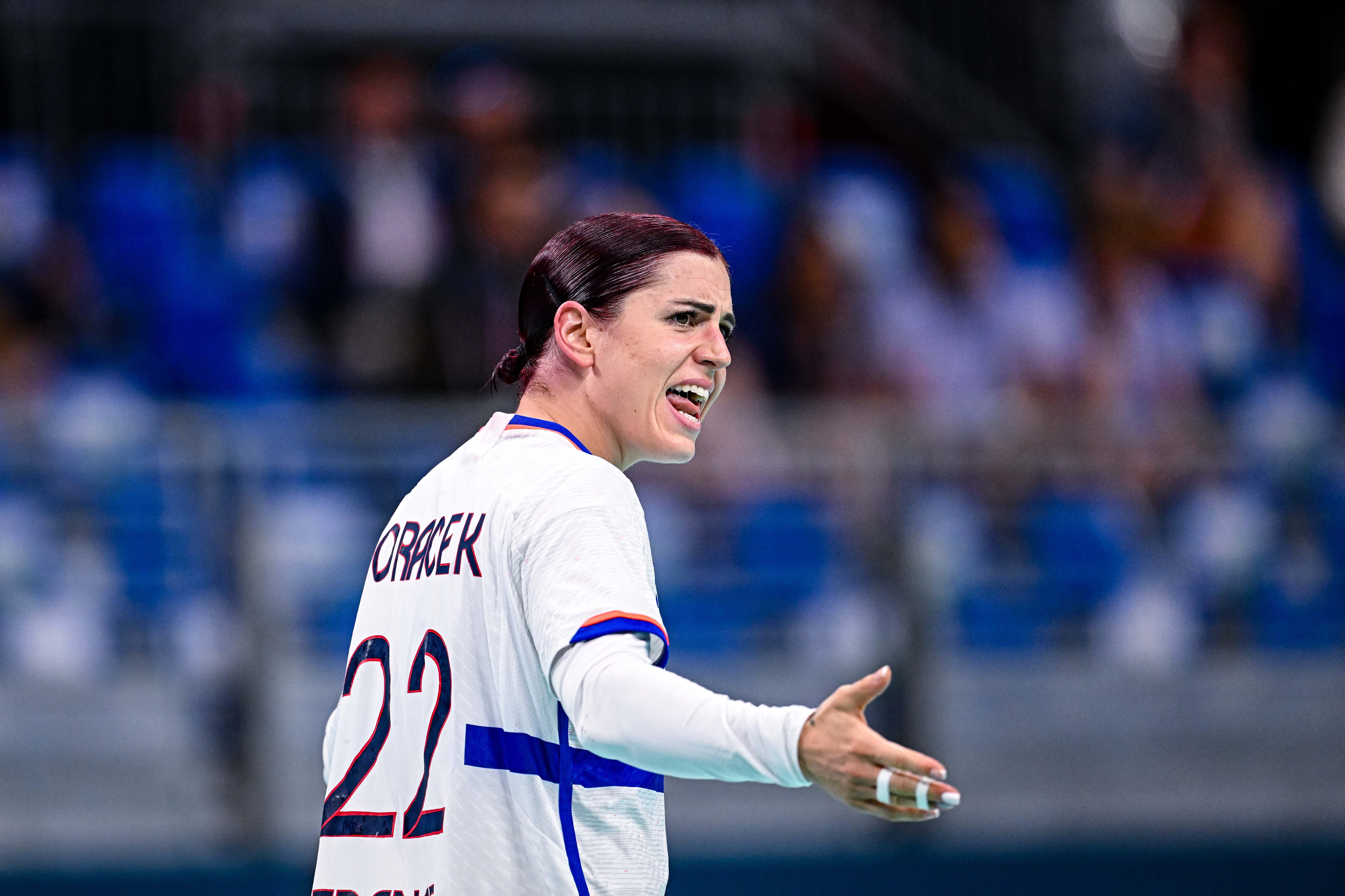 Tamara HORACEK of France during the Paris 2024 Olympic Games women’s handball semi-final match between France and Sweden at Stade Pierre Mauroy on August 8, 2024 in Lille, France. (Photo by Baptiste Fernandez/Icon Sport) - Photo by Icon Sport