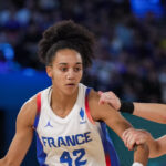 Leïla Lacan lors de la demi-finale face à la Belgique des Jeux olympiques de Paris 2024.