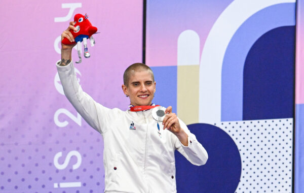 Marie PATOUILLET of France wins the silver medal in the Women"s C4-C5 500m Time Trial during the Paris 2024 Paralympic Games Para Cycling Track at National Velodrome on August 29, 2024 in Paris, France. (Photo by Daniel Derajinski/Icon Sport) - Photo by Icon Sport