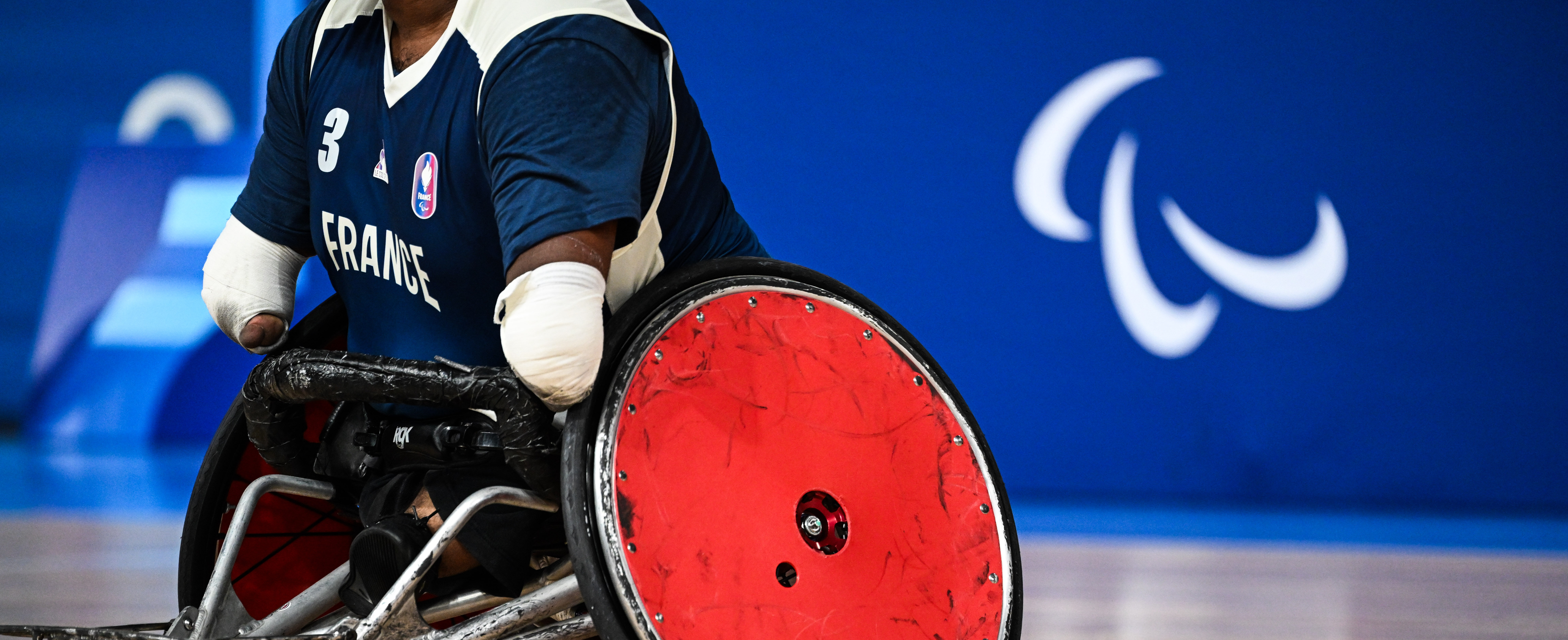 Cedric NANKIN of France (captain) during the Paris 2024 Paralympic Games Wheelchair Rugby match between France and Denmark at Champ de Mars on August 29, 2024 in Paris, France. (Photo by Sandra Ruhaut/Icon Sport) - Photo by Icon Sport