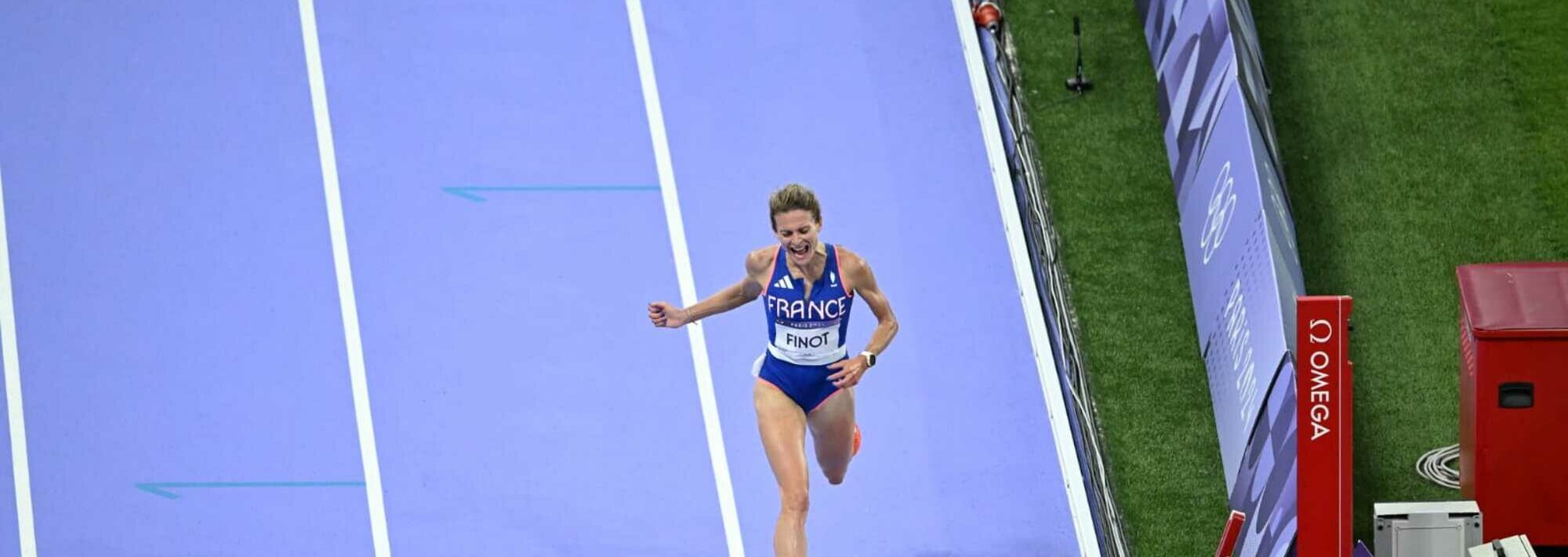 Alice finot lors de la finale du 3000 steeple des JO de Paris 2024. ©️ CNOSF/KMSP