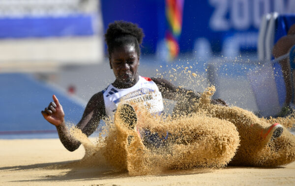 Angélina Lanza aux championnats du monde 2023 à Charléty. Florent Pervillé / FFH