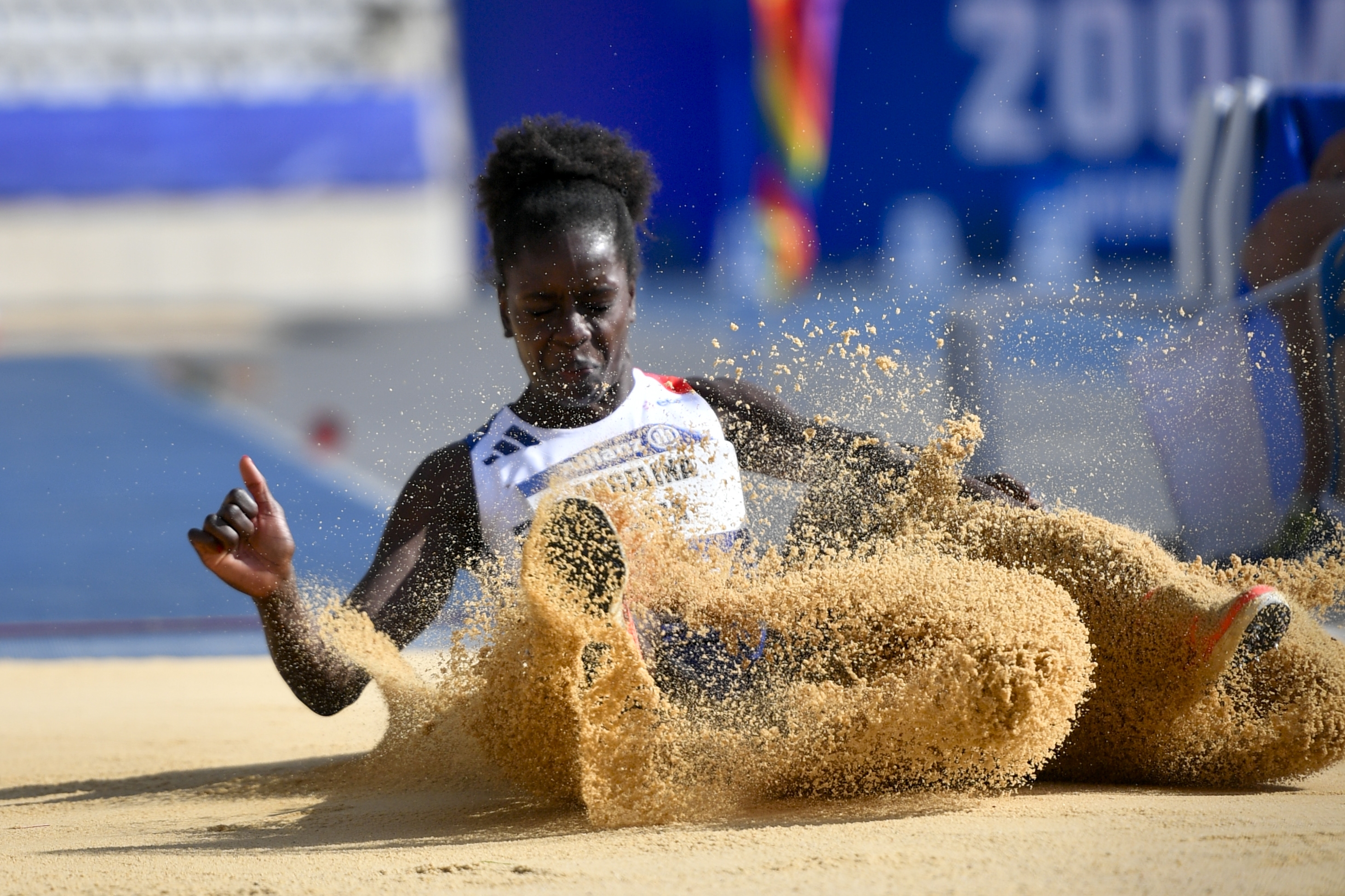 Angélina Lanza aux championnats du monde 2023 à Charléty. Florent Pervillé / FFH