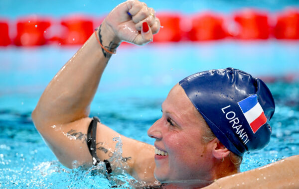 Elodie Lorandi (FRA) competes in Para Swimming Women's 400m Freestyle S10 during the Paralympic Games Paris 2024, at Paris La Defense Arena, in Paris, France, on September 05, 2024, Photo Lionel Hahn / KMSP || 001874_0032 SPORT NATATION GAMES JEUX PARIS 2024 PARALYMPICS 2024 PARA